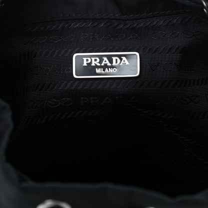 Prada Saffiano Tessuto Nylon Vela Bucket Wristlet Black 7 of 8