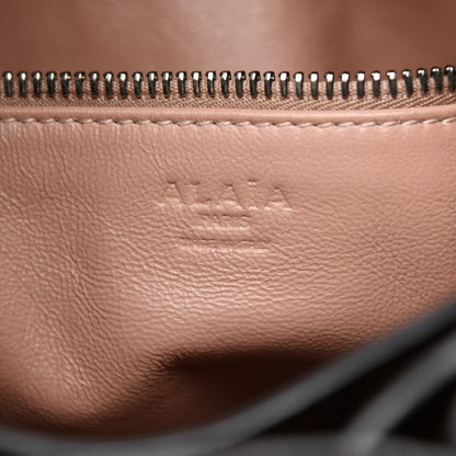 Alaia Calfskin Crocodile Embossed Bucket Bag Brown 6 of 10
