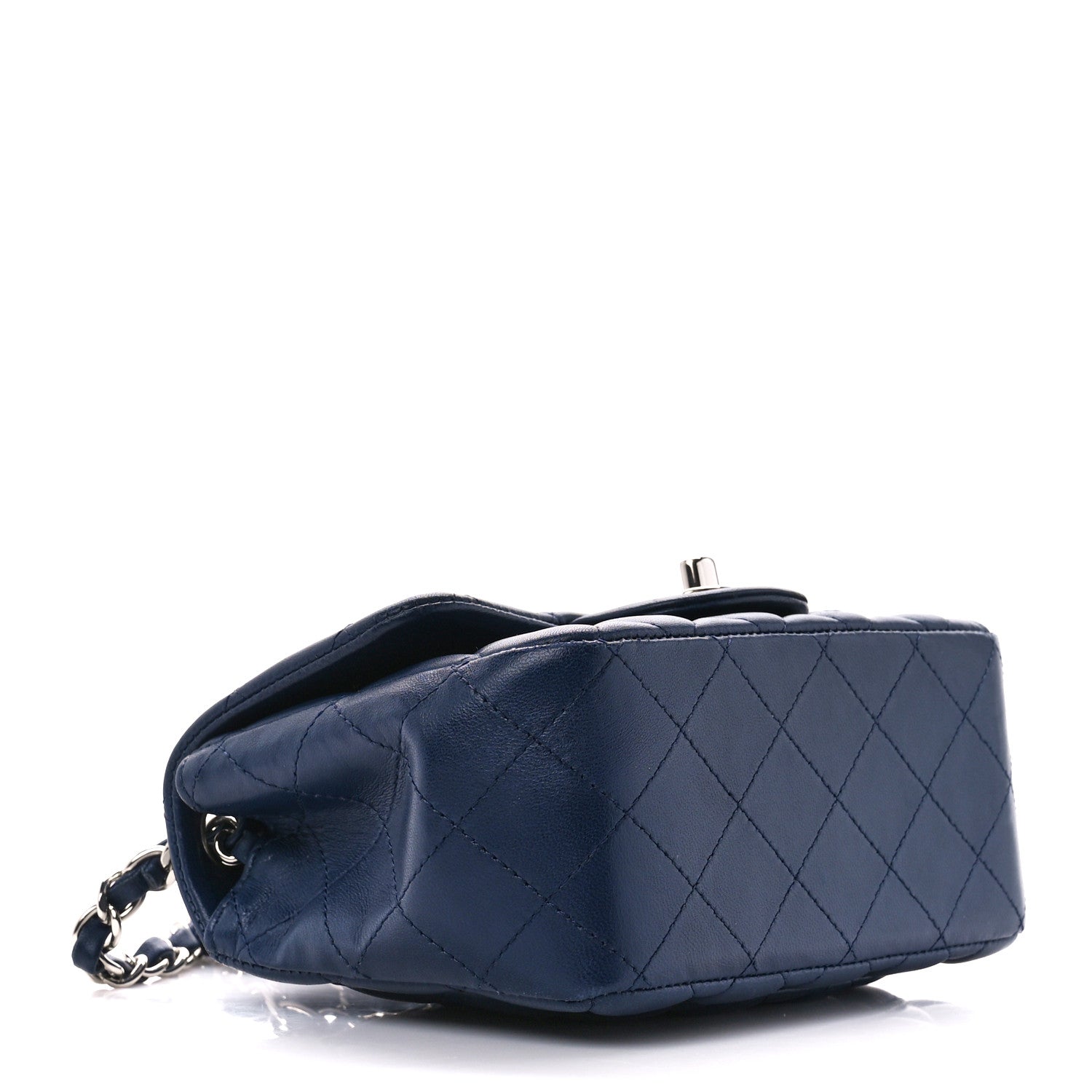 Chanel Lambskin Quilted Mini Square Flap Navy 4 of 11