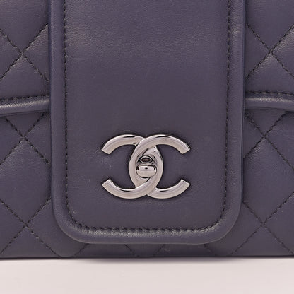 Chanel Lambskin Quilted Elementary Chic Flap Navy 9 of 13