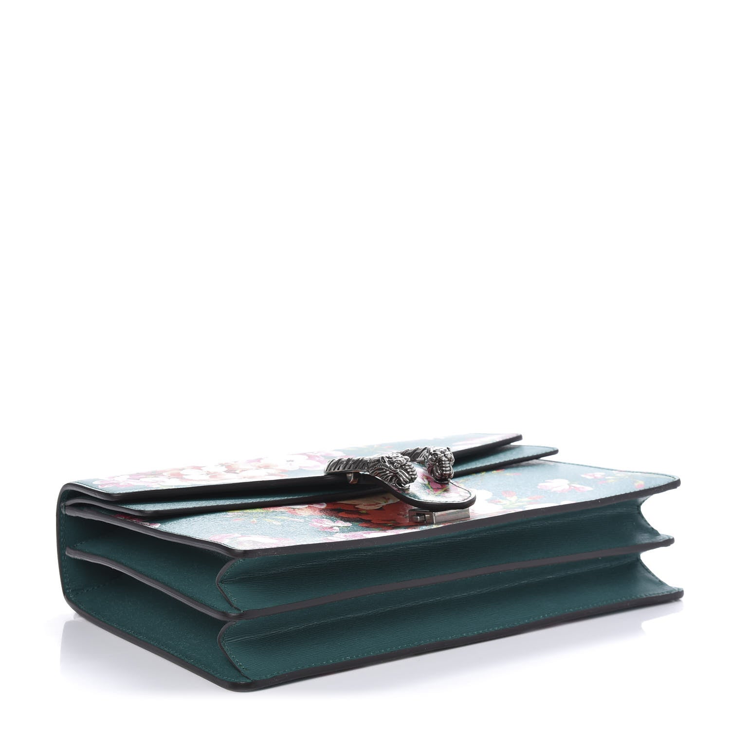 Gucci Calfskin Blooms Print Medium Dionysus Shoulder Bag Bright Emerald Multicolor 4 of 10