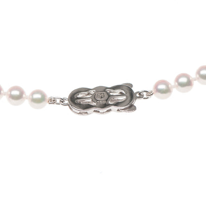 Mikimoto 18K White Gold Diamond Pearl 5mm Strand Necklace 16 4 of 6