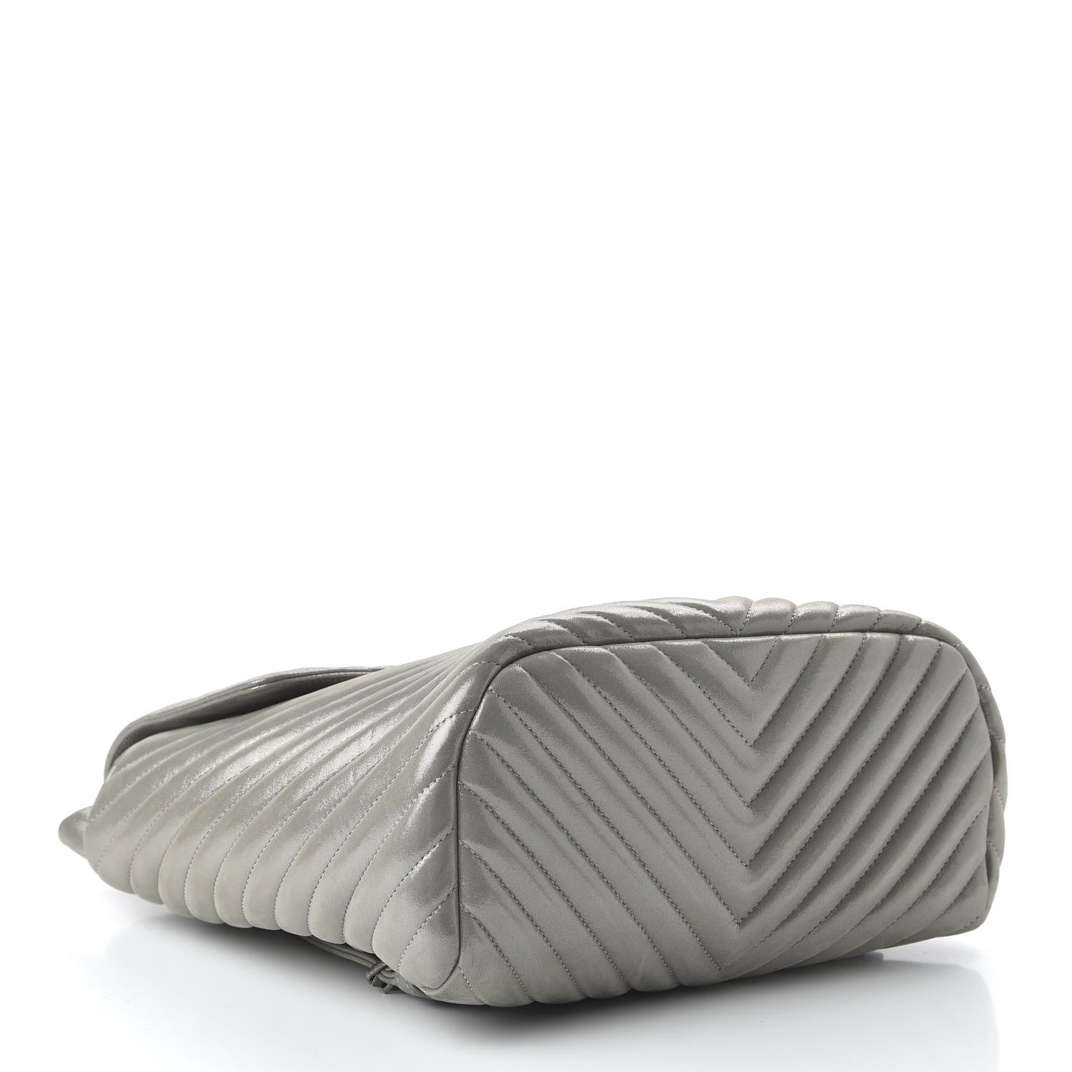 Chanel Metallic Iridescent Calfskin Chevron Quilted Small Urban Spirit Backpack Silver 3 of 9
