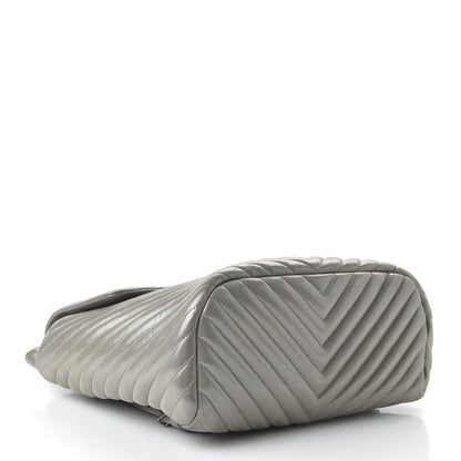 Chanel Metallic Iridescent Calfskin Chevron Quilted Small Urban Spirit Backpack Silver 3 of 9