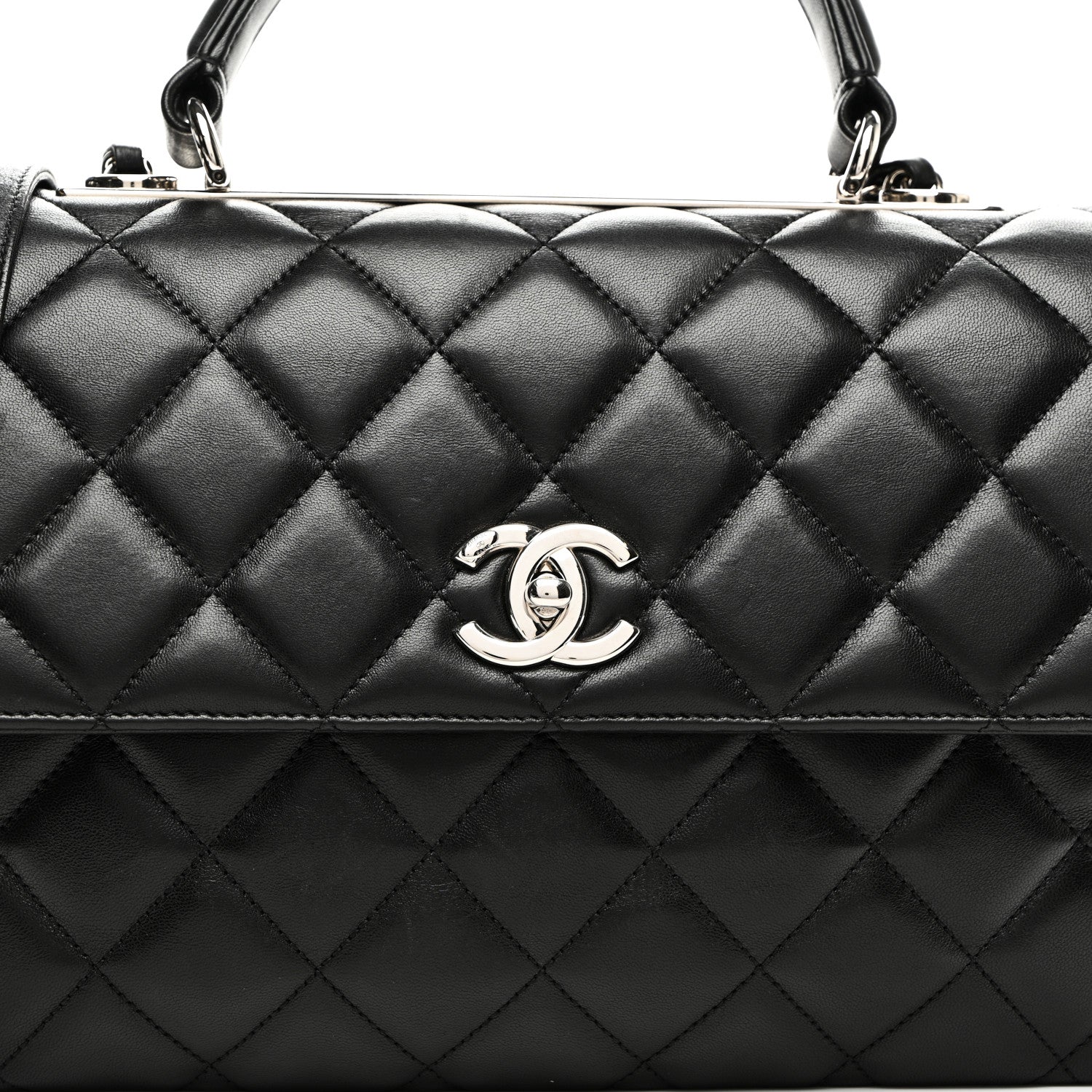 Chanel Lambskin Quilted Medium Trendy CC Flap Dual Handle Bag Black 7 of 9