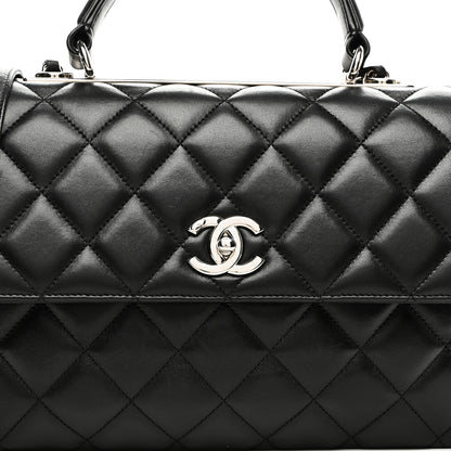 Chanel Lambskin Quilted Medium Trendy CC Flap Dual Handle Bag Black 7 of 9