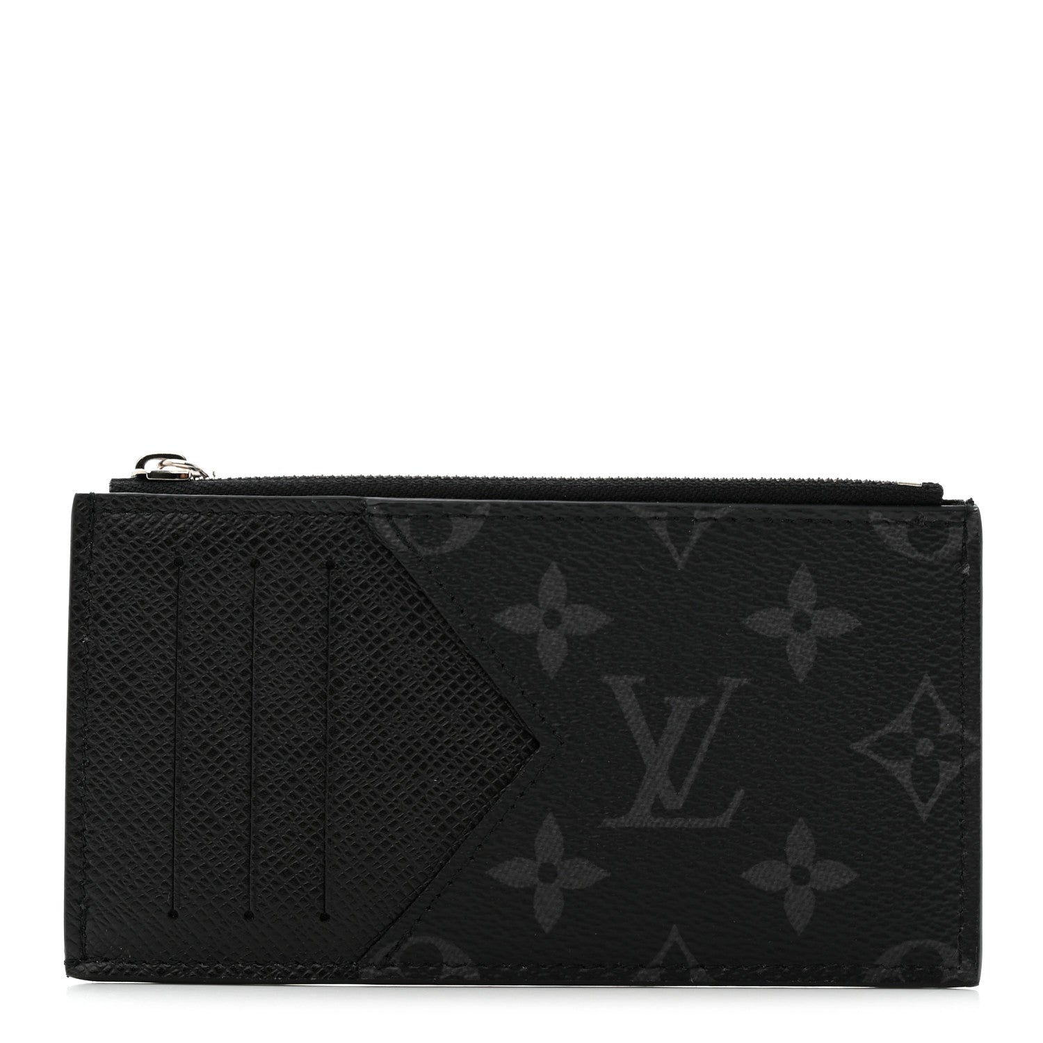 Louis Vuitton Monogram Eclipse Taiga Coin Card Holder 1 of 6