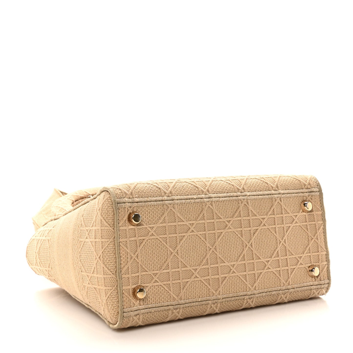 Canvas Embroidered Medium Lady D-Lite Beige