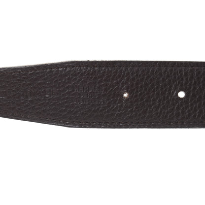 Hermes Box Togo 32mm H Belt Strap 80 Black Chocolate 3 of 8