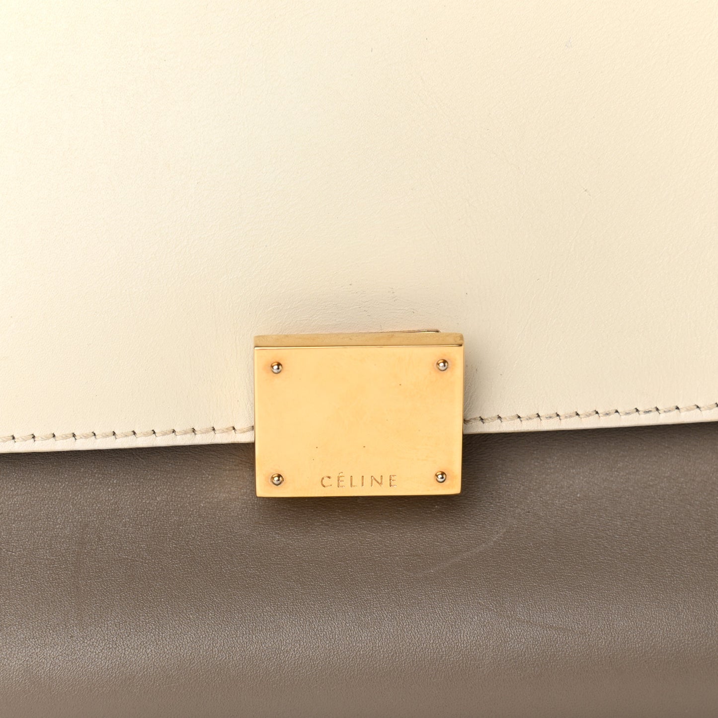 Smooth Calfskin Medium Tri-Color Trapeze Butter