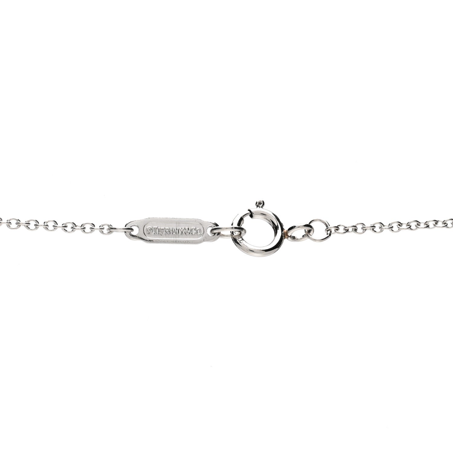 Tiffany Platinum 18K Yellow Gold Diamond Floret Key Pendant Necklace 5 of 6