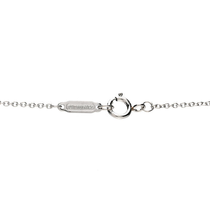 Tiffany Platinum 18K Yellow Gold Diamond Floret Key Pendant Necklace 5 of 6