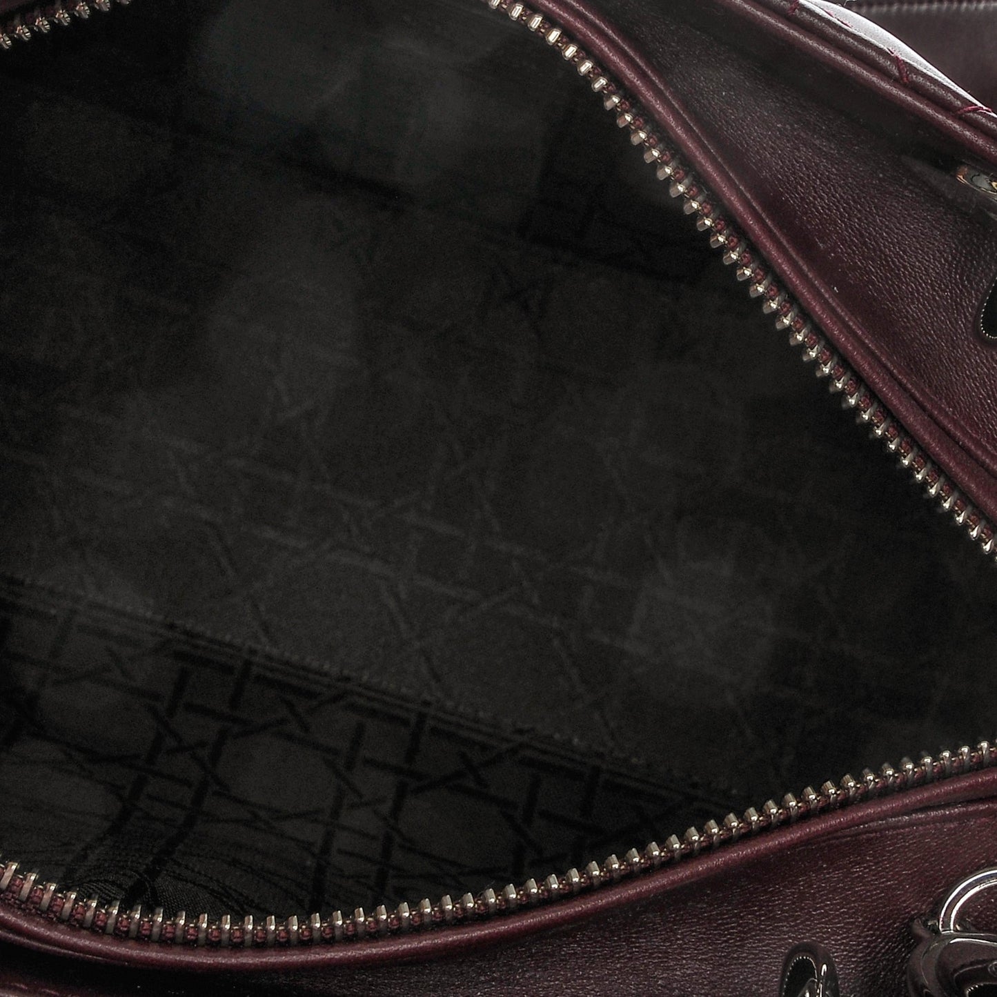 Lambskin Cannage Medium Lady Dior Burgundy