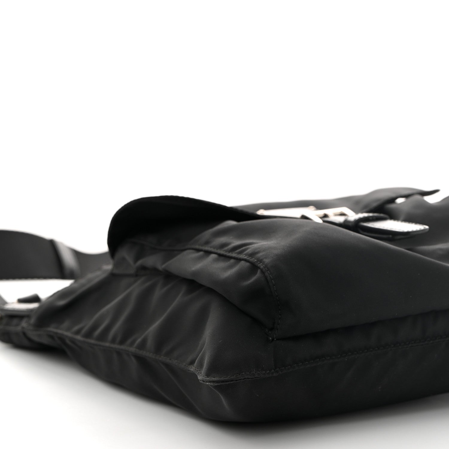 Prada Tessuto Nylon Flat Messenger Bag Black 9 of 10