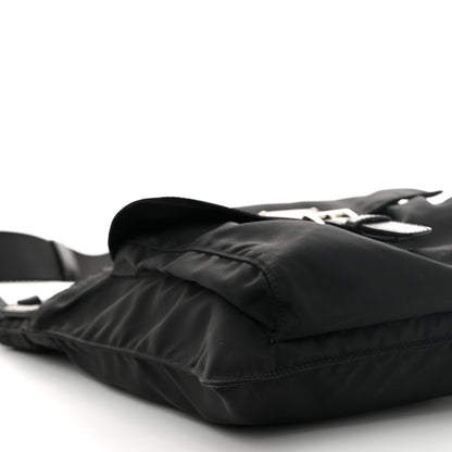 Prada Tessuto Nylon Flat Messenger Bag Black 9 of 10
