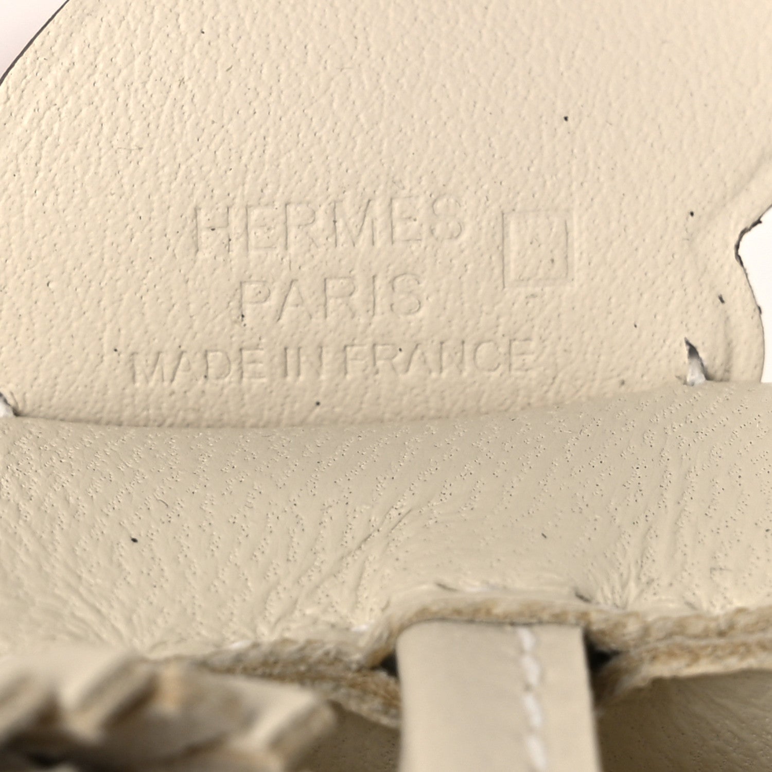 Hermes Milo Lambskin Matte Alligator Touch Grigri Rodeo Pegase Horse Bag Charm PM Craie Nata Beton 3 of 5