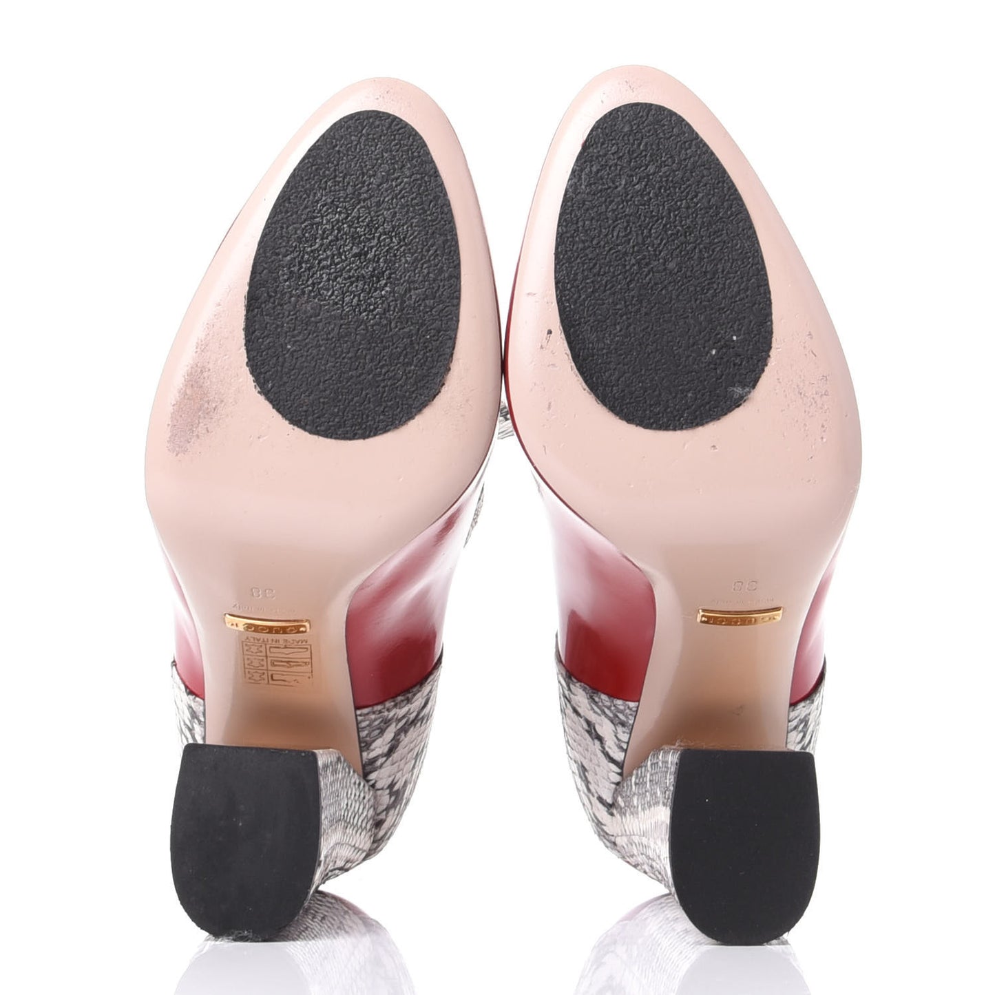 Polished Calfskin Elaphe Nimue Bow Mary Jane Pumps 38 Hibiscus Red Roccia