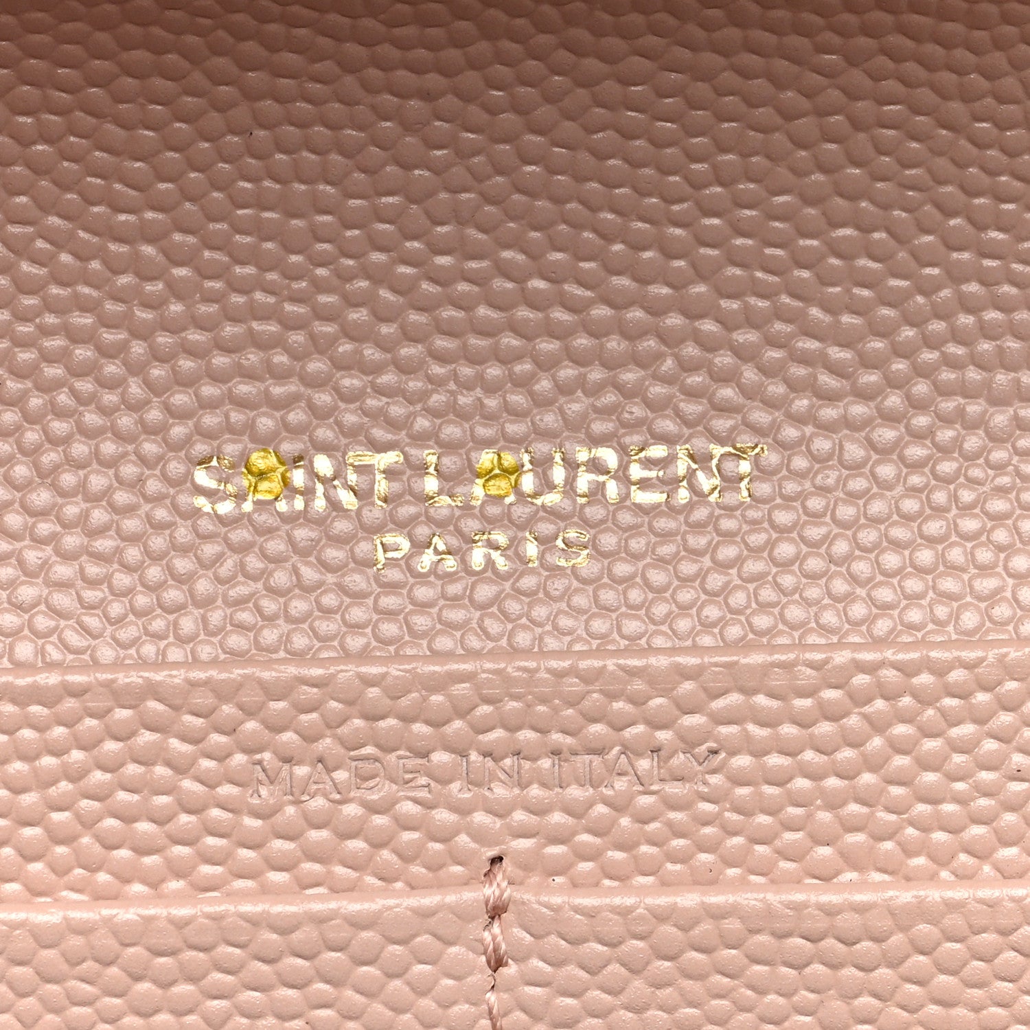Saint Laurent Grain De Poudre Matelasse Chevron Monogram Flap Wallet Pink 6 of 6