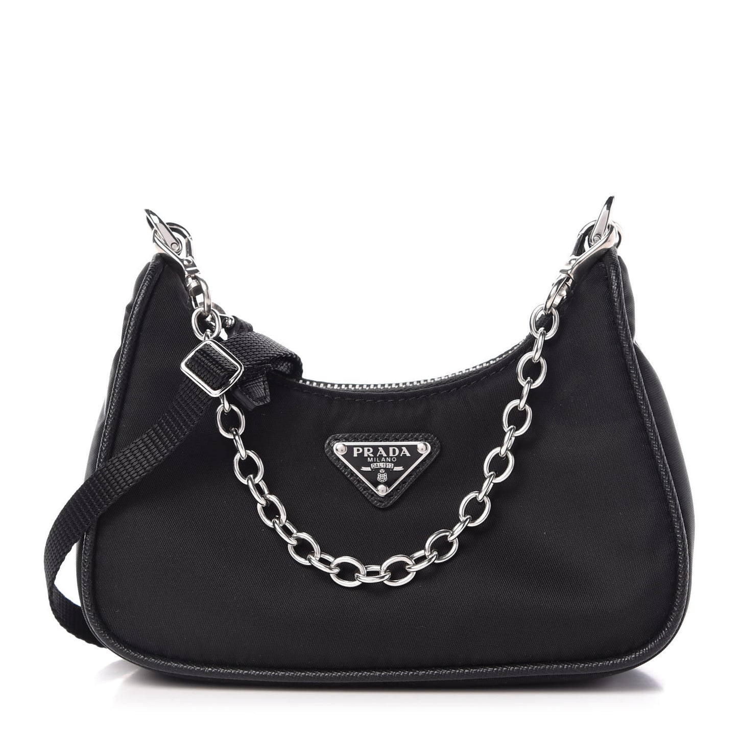 Tessuto Nylon Mini Re-Edition 2000 Shoulder Bag Black
