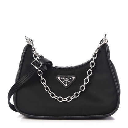Prada Tessuto Nylon Mini Re-Edition 2000 Shoulder Bag Black 1 of 10