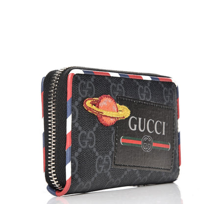 Gucci GG Supreme Monogram Night Courrier Embroidered Zip Around Card Case 3 of 6