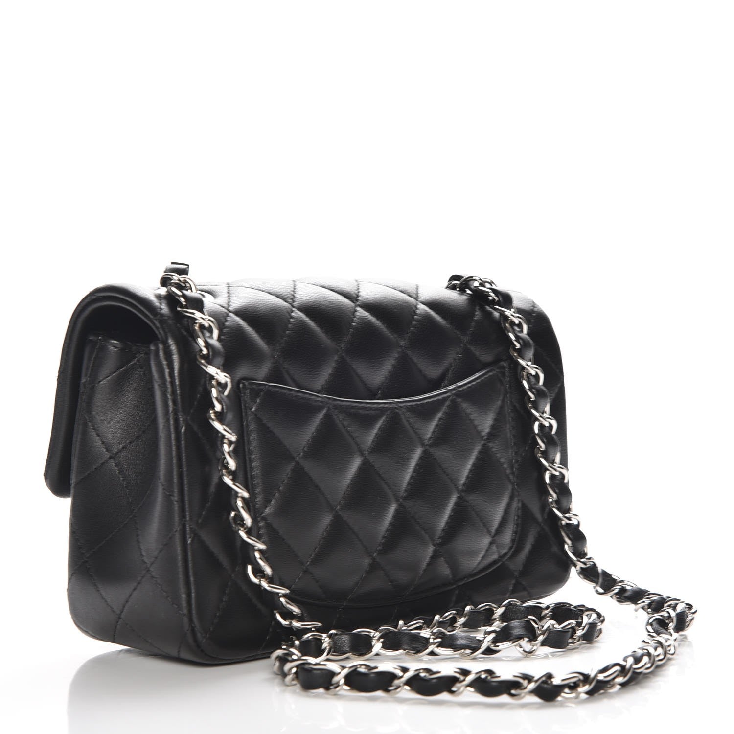 Chanel Lambskin Quilted Mini Rectangular Flap Black 3 of 8