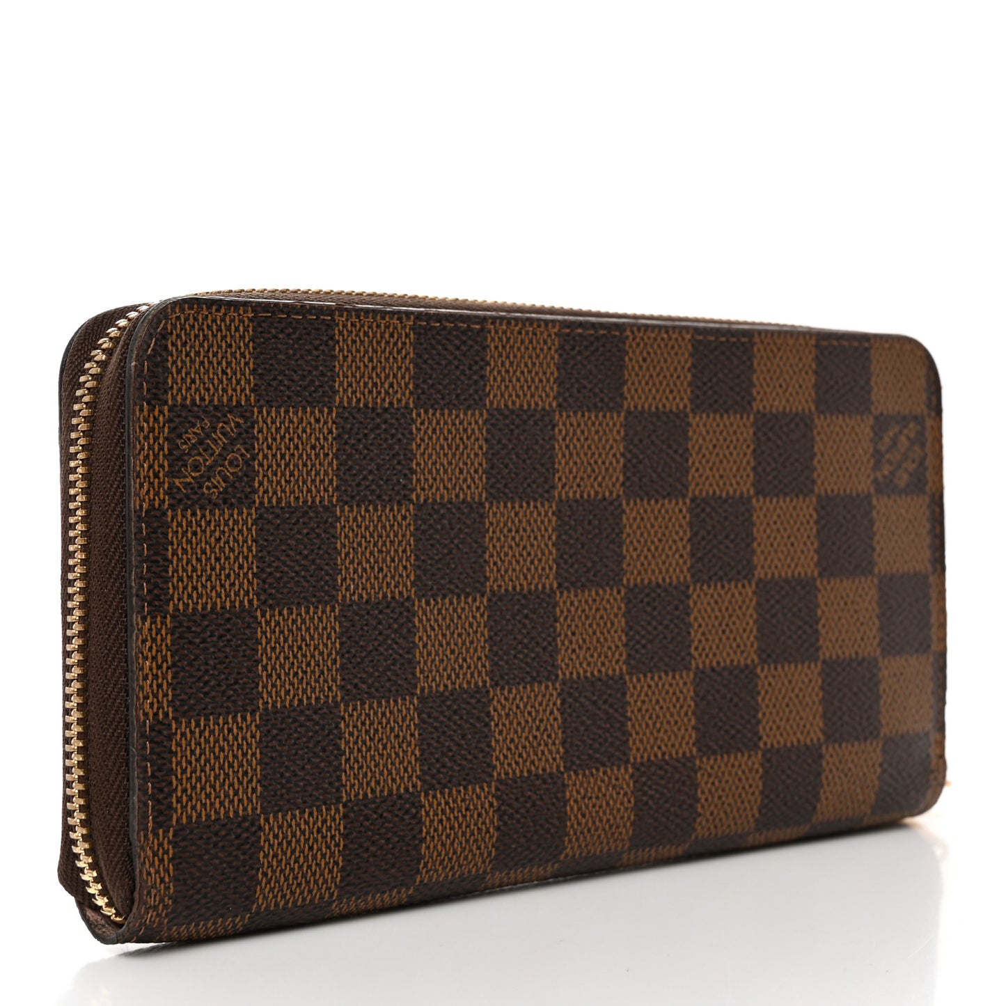 Damier Ebene Zippy Wallet Rose Ballerine