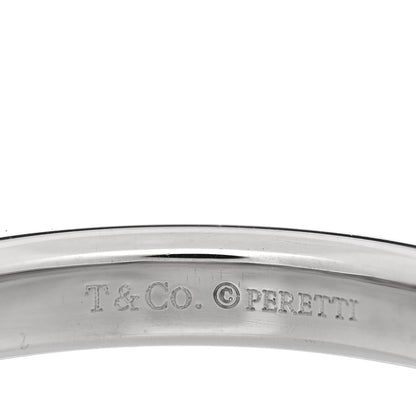 Tiffany Platinum Diamond Elsa Peretti Stacking Band Ring 49 5 4 of 5