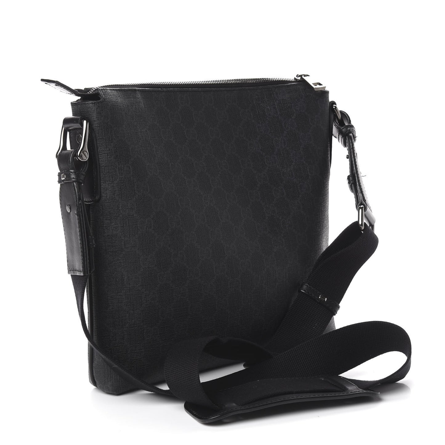 GG Supreme Monogram Crossbody Messenger Bag Black Grey