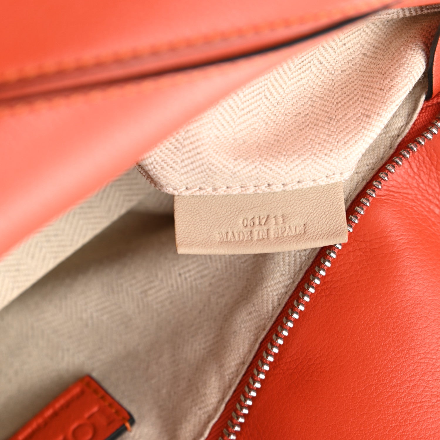 Loewe Calfskin Medium Puzzle Bag Coral 7 of 10