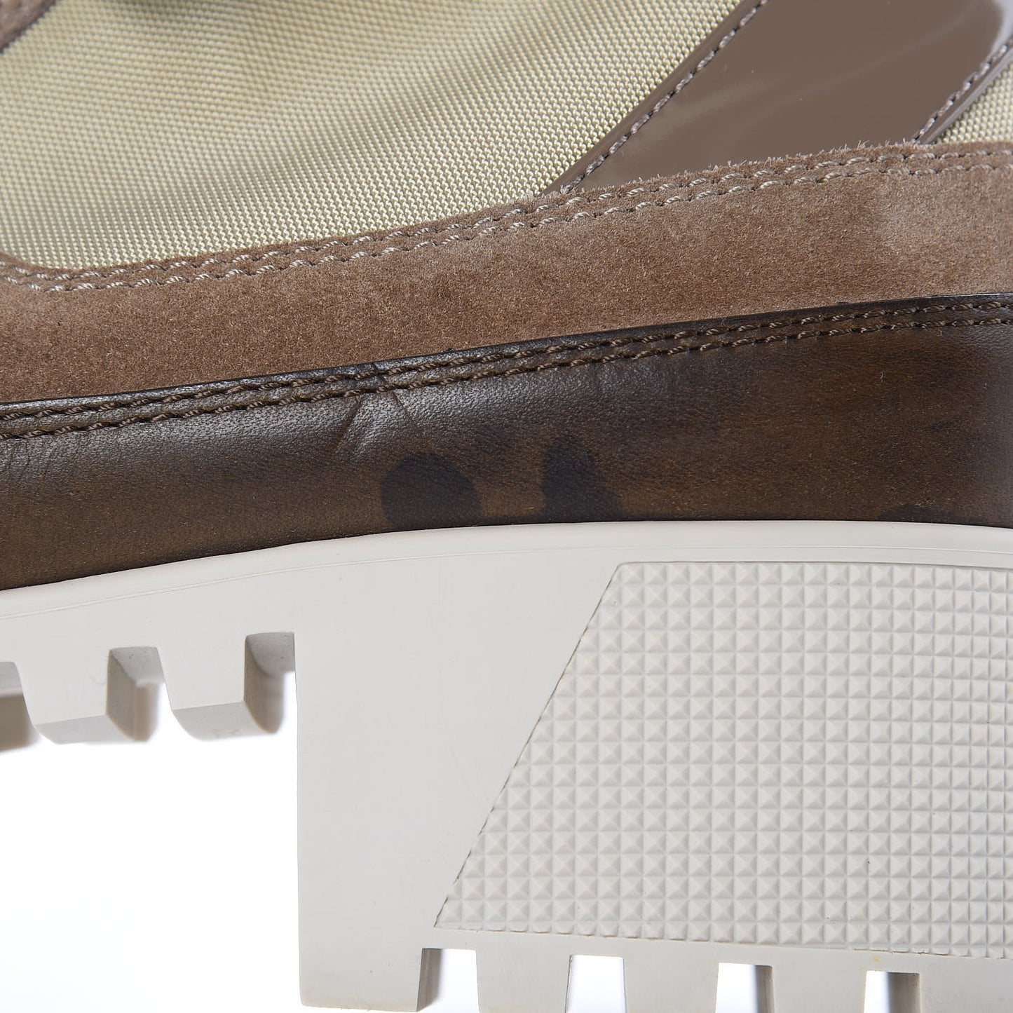 Suede Calfskin Monogram Laureate Platform Desert Boots 41 Beige