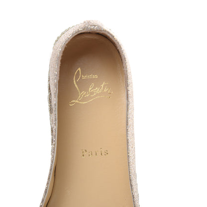 Christian Louboutin Glitter Aliochette Espadrilles 38 Light Gold 6 of 8