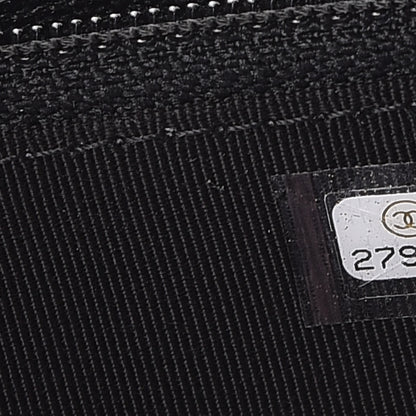 Chanel Metallic Calfskin Crocodile Embossed Small Zip Wallet Gold 8 of 9