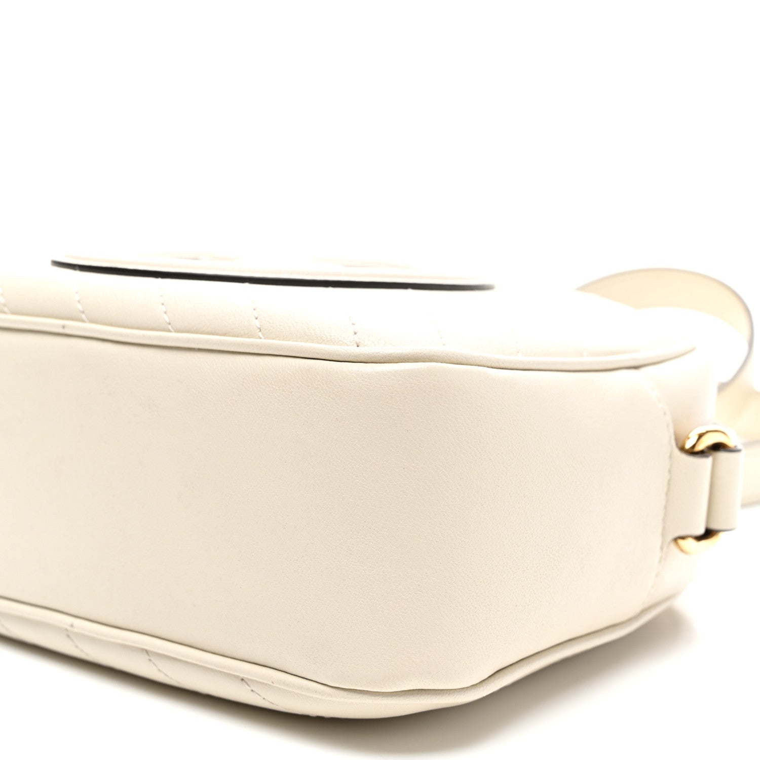 Gucci Sakai Be Green Calfskin Diagonal Stitched Small Blondie Shoulder Bag Mystic White 9 of 9