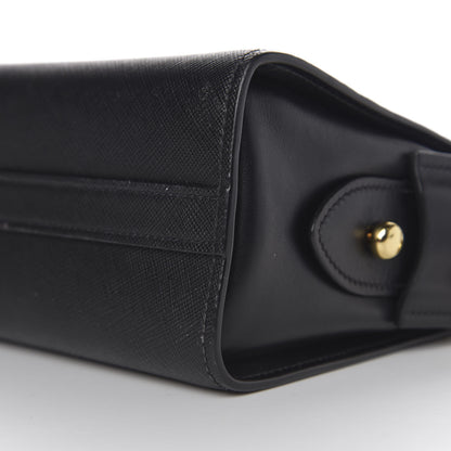 Prada Saffiano Esplanade Crossbody Bag Black 7 of 9