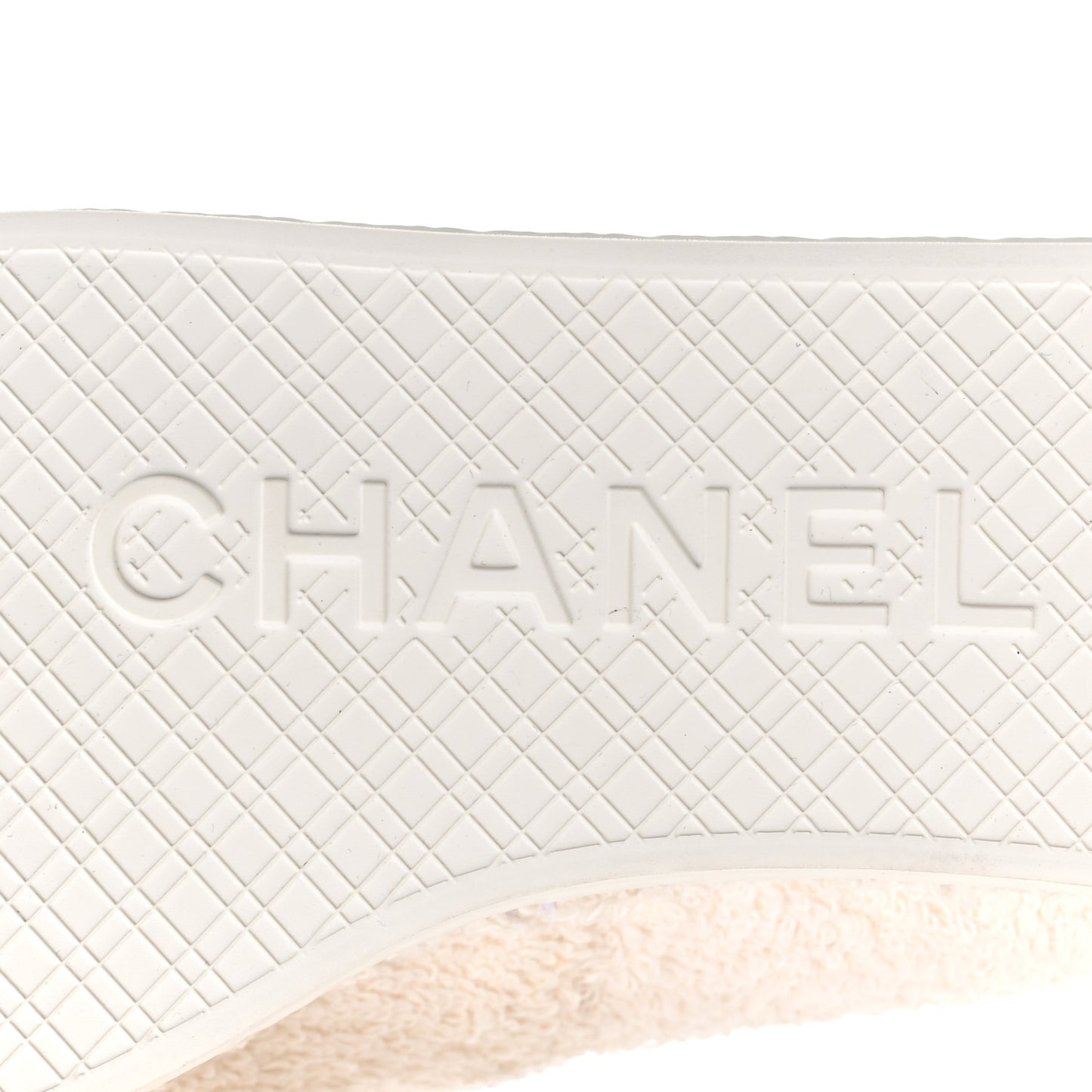 Tweed Grosgrain Patent CC Espadrilles 35 White Black