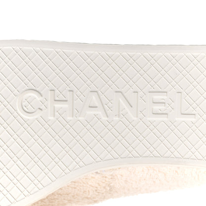 Chanel Tweed Grosgrain Patent CC Espadrilles 35 White Black 7 of 10