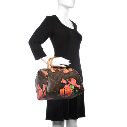 Louis Vuitton Monogram Roses Speedy 30 3 of 23