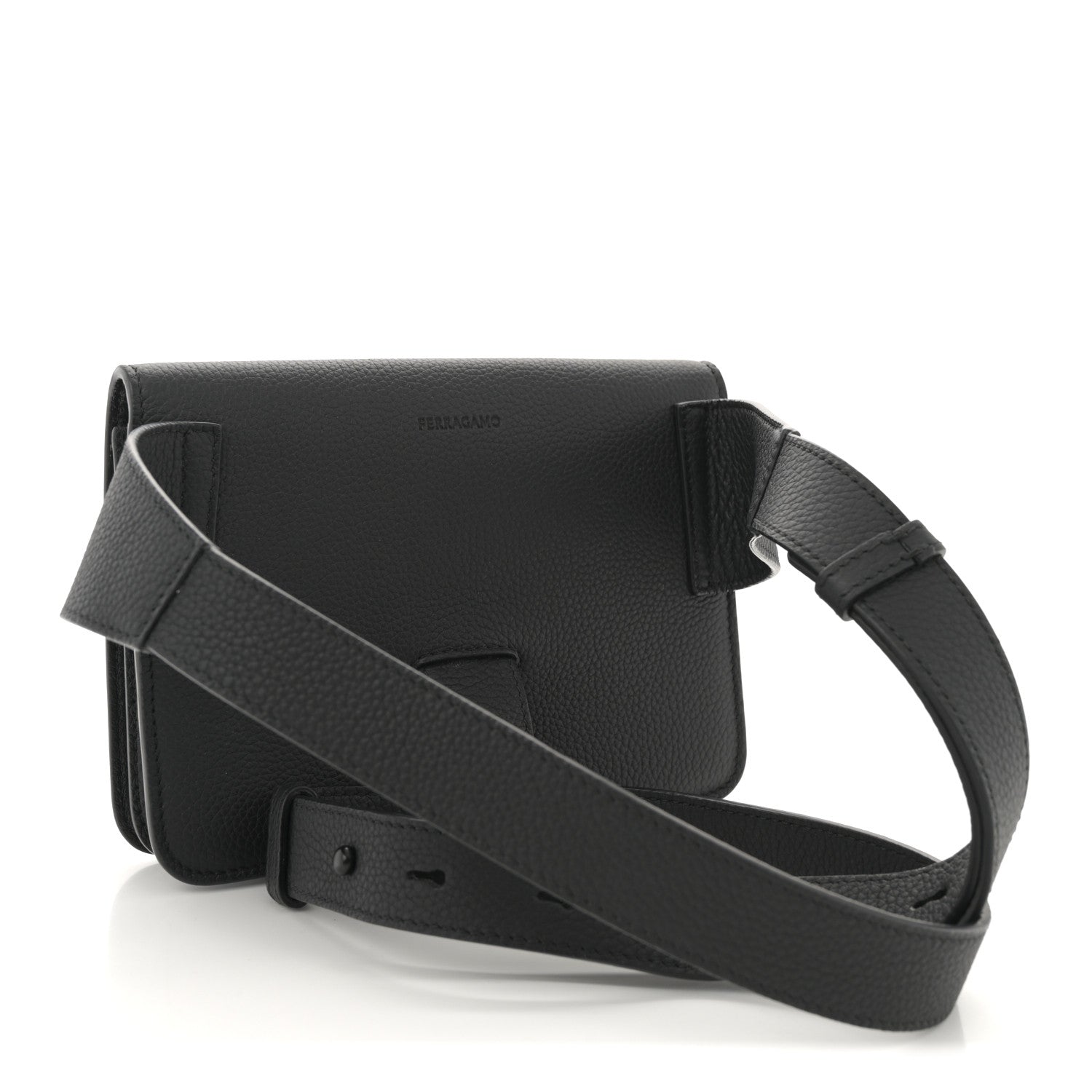 Salvatore Ferragamo Grained Calfskin Belt Bag Black 3 of 10