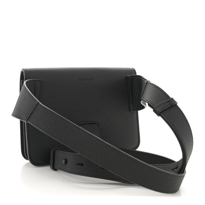 Salvatore Ferragamo Grained Calfskin Belt Bag Black 3 of 10