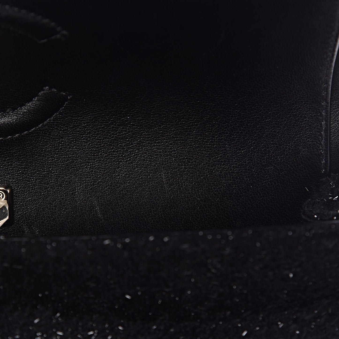 Tweed Lambskin Charms Embroidered Medium Double Flap Black