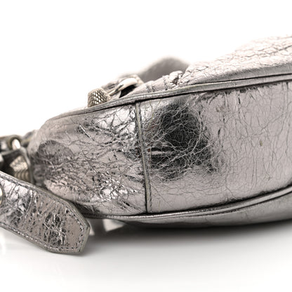 Balenciaga Metallic Agneau Arena Le Cagole Shoulder Bag XS Silver 10 of 14