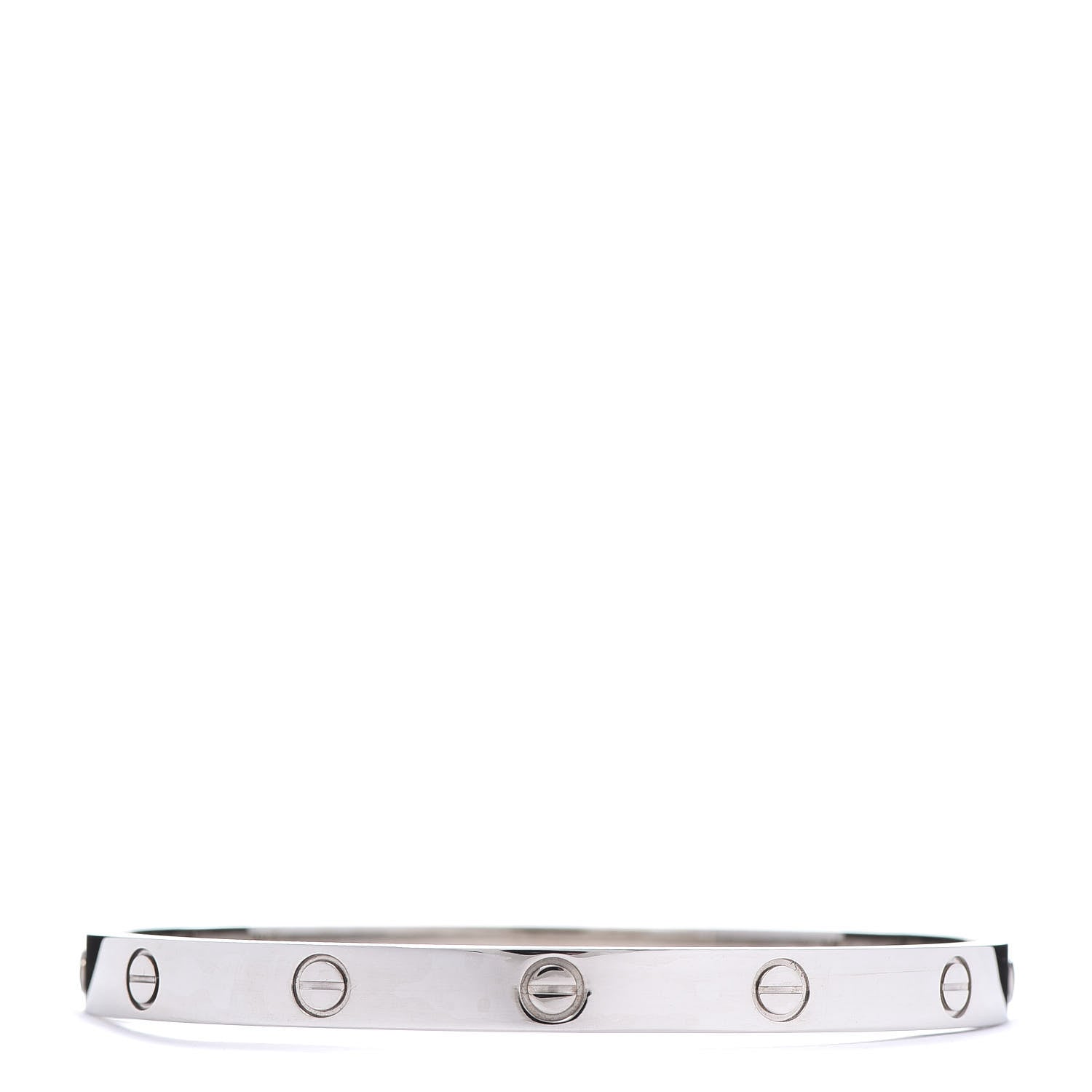 Cartier 18K White Gold LOVE Bracelet 19 1 of 6