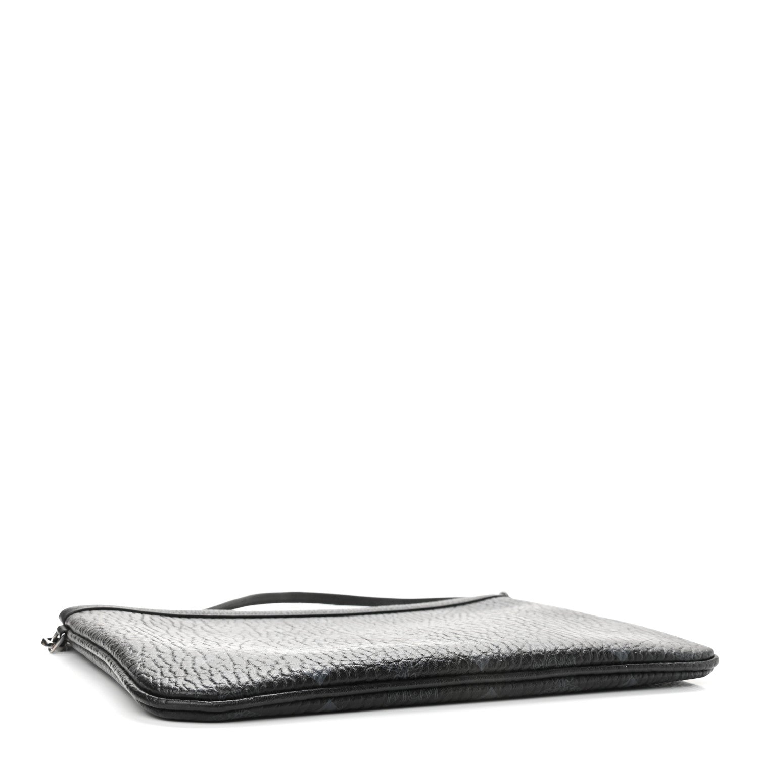 MCM Visetos Liz Shopper Tote Pouch Black 4 of 9