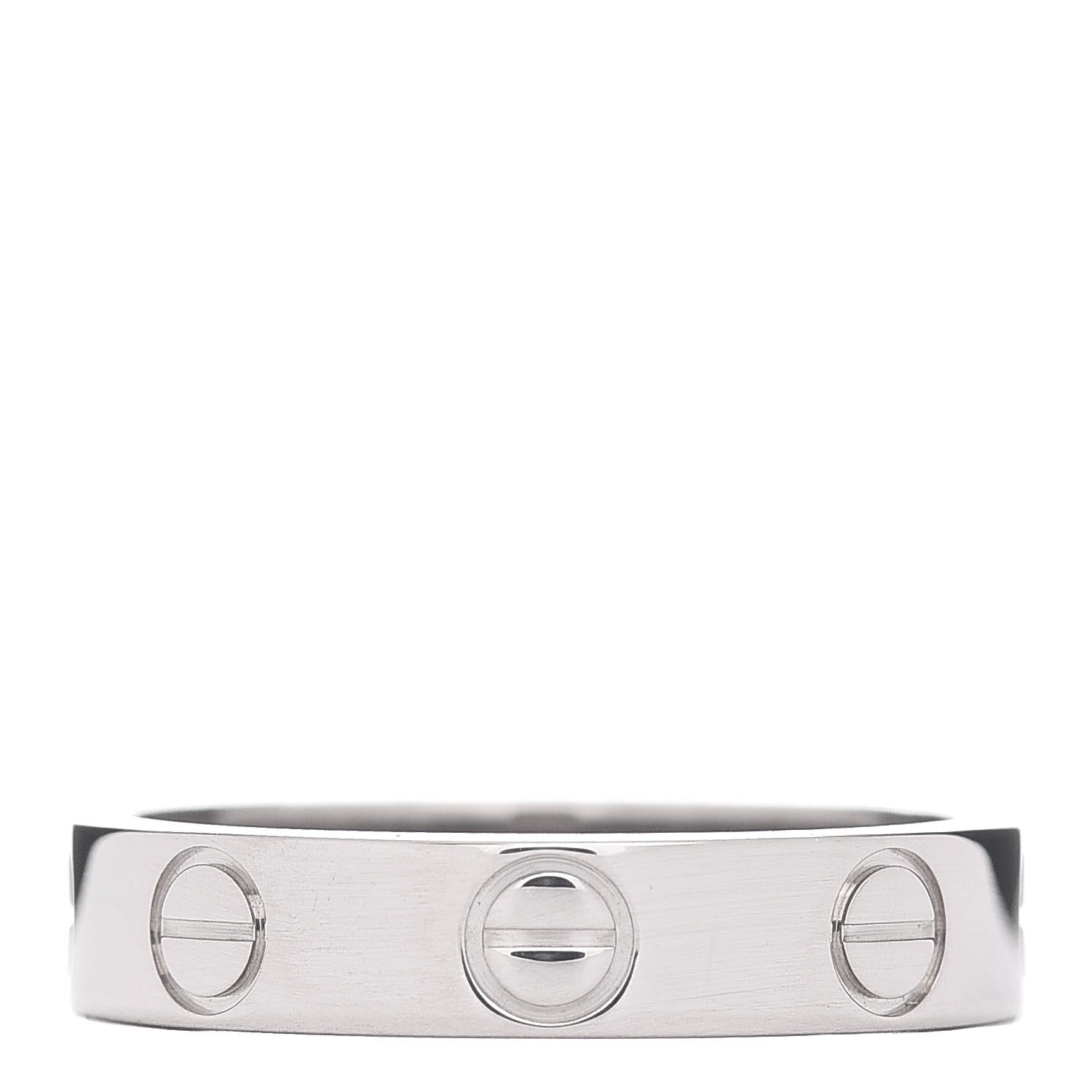 Cartier 18K White Gold 3.5mm LOVE Wedding Band Ring 46 3.75 1 of 5