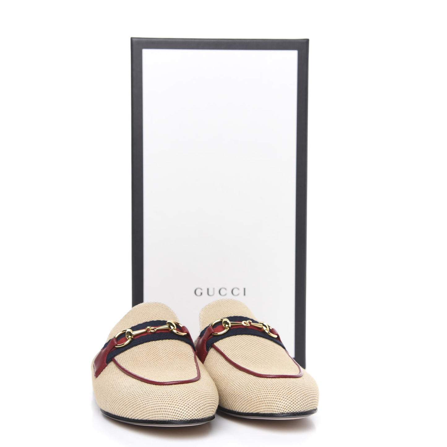 Canvas Vintage Charlotte Web Princetown Slippers 36 Sand Cuir