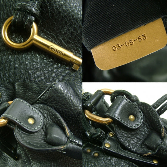 Leather PADDINGTON Hobo Black