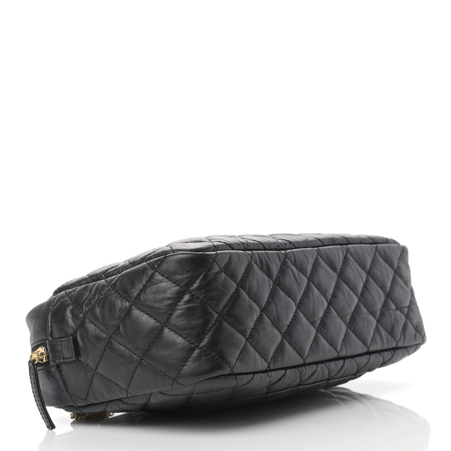 Aged Calfskin Quilted Medium Reissue Camera Case Black