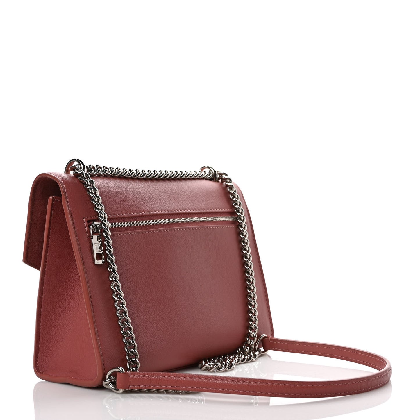 Soft Calfskin Mylockme Chain Bag BB Rose Boudoir Lie de Vin