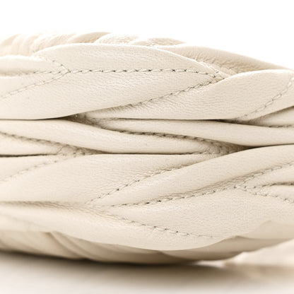Miu Miu Nappa Matelasse Micro Wander Hobo White 10 of 11